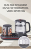 Nueva máquina moderna para hacer té de baja potencia, termopotable portátil de cristal para mantener el calor, juego de bandejas para hervidor de Hotel, tetera eléctrica de 1,7 L + 1,1 L
