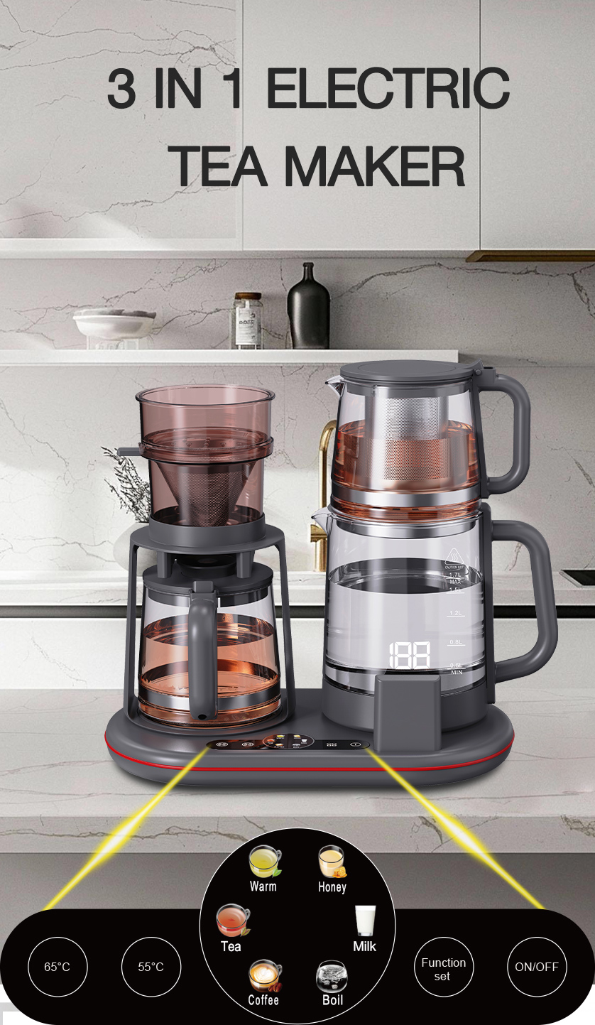 Proveedor de tetera con pantalla táctil digital 1.7L + 1.1L