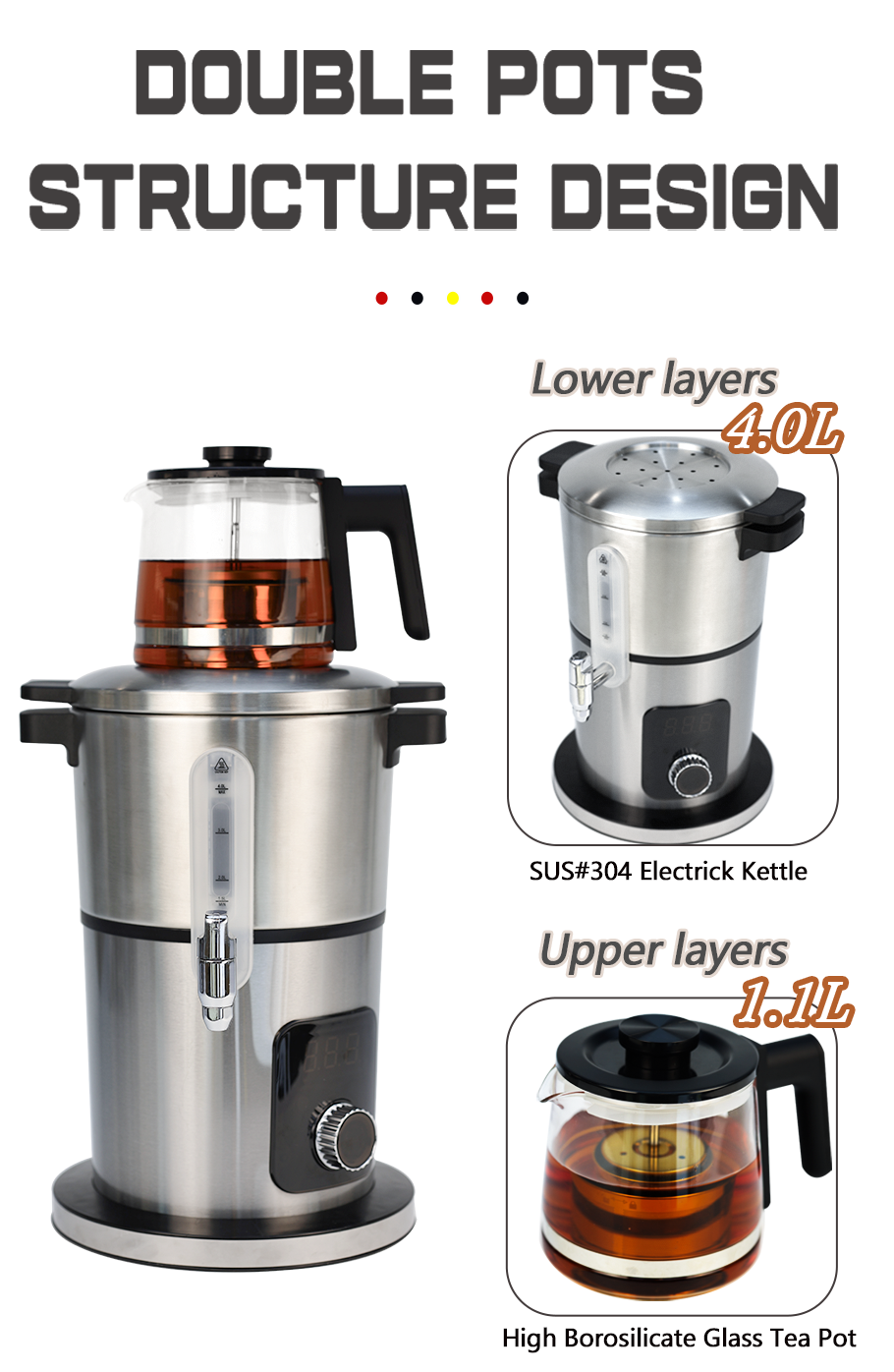 Máquina eléctrica para hacer té turco