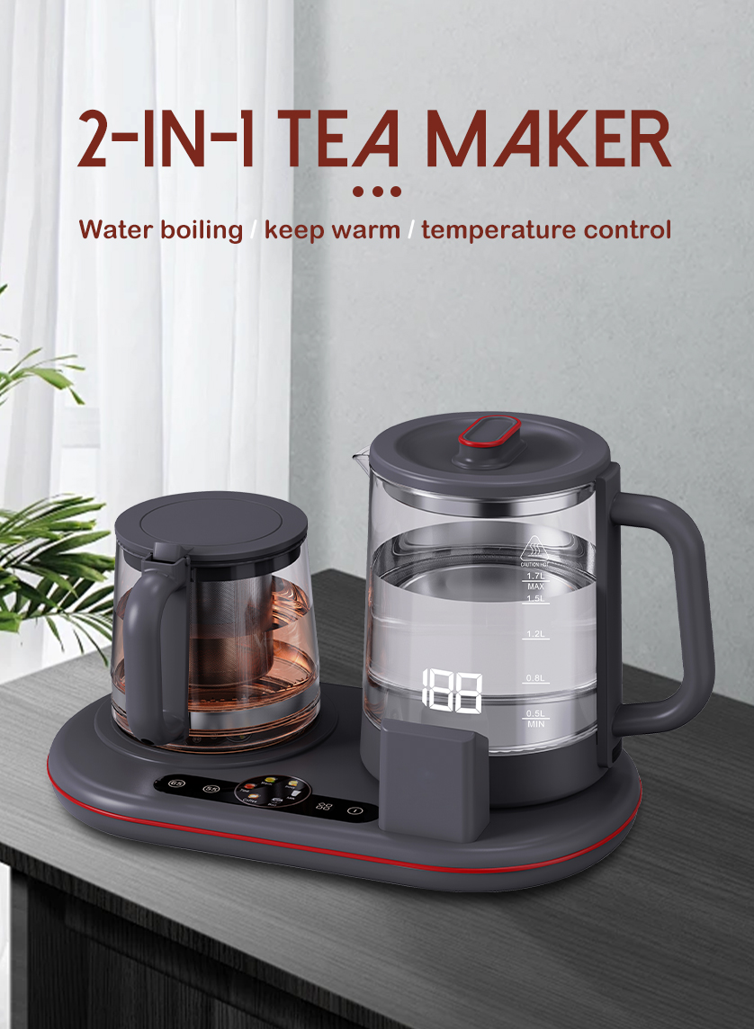 MÁQUINA DE TÉ DE VIDRIO 2 EN 1