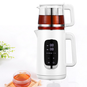 Nueva llegada Hervidor eléctrico turco Samavar té con tetera de vidrio filtro de acero inoxidable