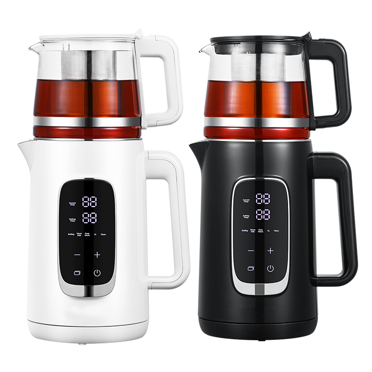 Gran oferta 2,6l 2 en 1 teteras eléctricas hervidor Digital bandeja turca con Control de temperatura