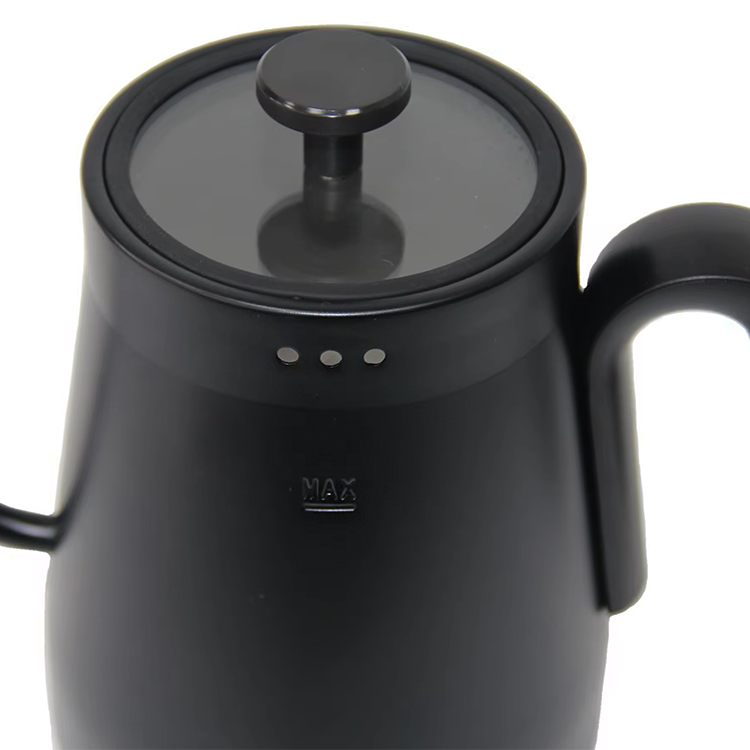 Hervidor eléctrico inteligente Digital negro de 1350W para café, té, Control de temperatura, Hervidor eléctrico con cuello de cisne