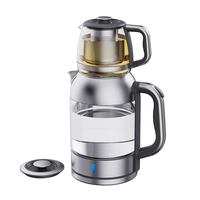 Gran oferta, tetera eléctrica de cristal de 2,0 l con tetera eléctrica de 1,0 l, tetera eléctrica turca de doble capa, electrodoméstico 