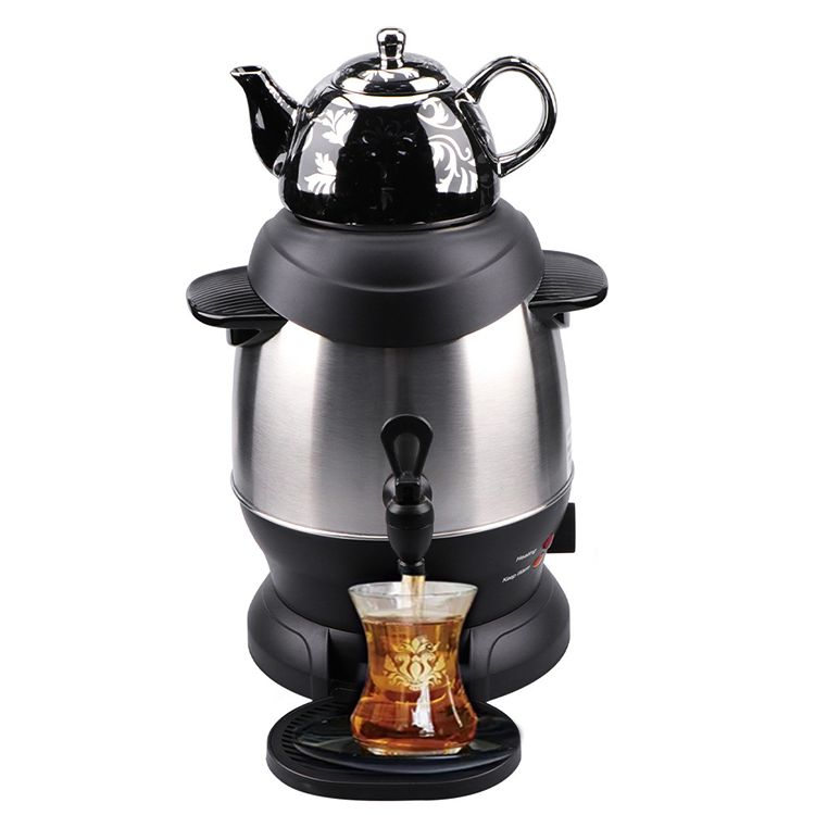 Samovar eléctrico 2 en 1 con tetera de porcelana, tetera eléctrica, caldera de agua caliente, hervidor ruso Samovares