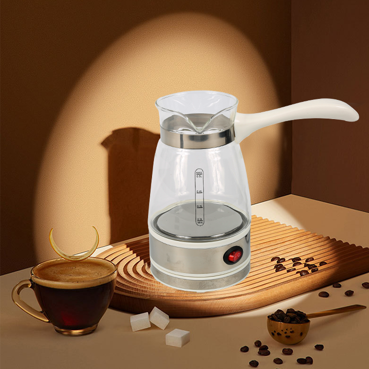 Cafetera turca de nuevo diseño, placa calefactora de 500ml, calentador de cafetera, hervidor transparente para el hogar 
