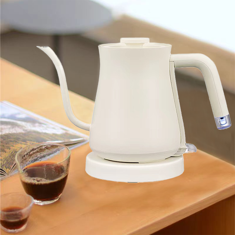 Hervidor electrónico para verter sobre acero inoxidable, cafetera con goteo de agua y té, cafetera con cuello de cisne