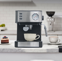 Cafetera eléctrica por goteo Espresso, máquina de café capuchino de 20bar con tanque de agua transparente desmontable de 1,6l 