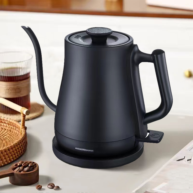 Cafetera de acero inoxidable de 1l y 1500w, tetera con Control de temperatura y cuello de cisne, hervidores eléctricos inalámbricos para verter café