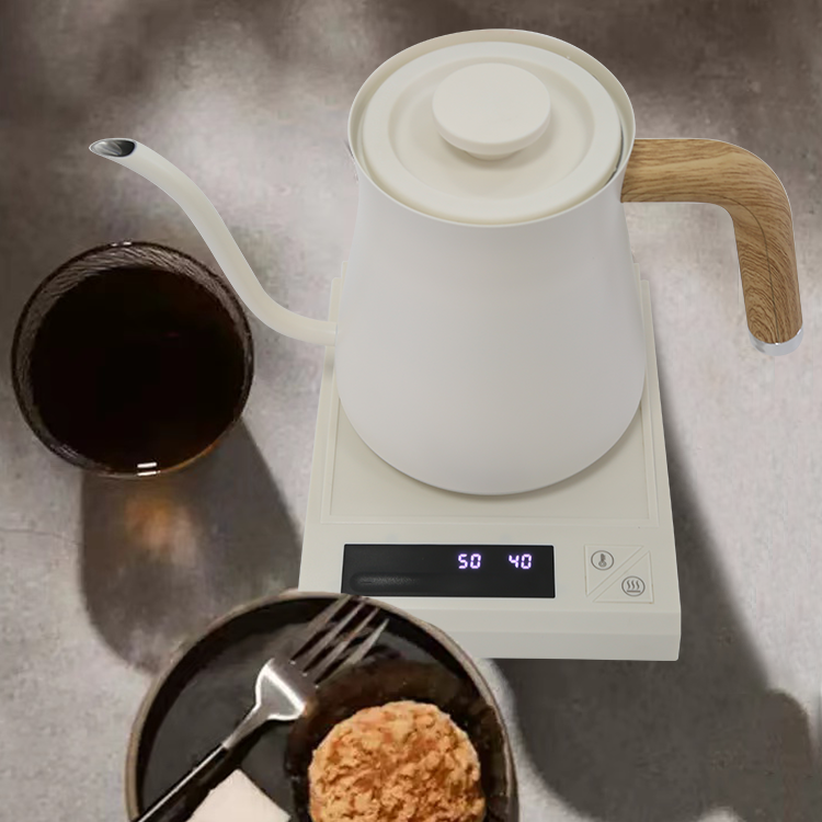 Electrodomésticos de cocina Cafetera árabe Hervidores eléctricos de acero Hervidor de café con cuello de cisne de diseño clásico de 700 ML
