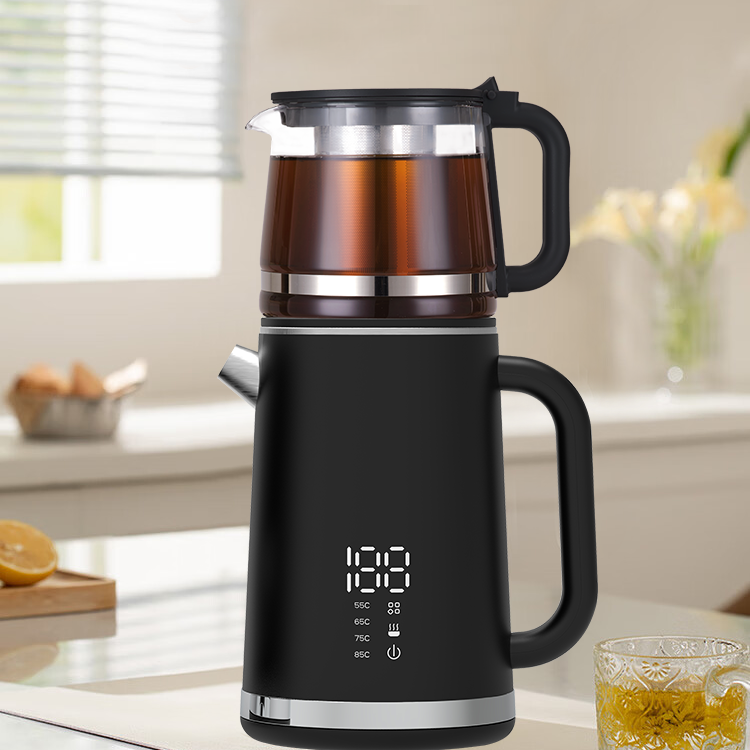 Electrodomésticos de la cocina Yuekon fabricante de té árabe CE ROHS Digital Mantenga la caldera de agua tibia Doble capa Digital Tea Maker 