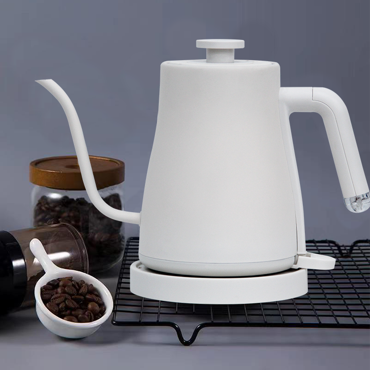 Pote eléctrico portátil de la caldera del café del cuello de cisne del acero inoxidable 304 del control de temperatura 1500W 1,0 L