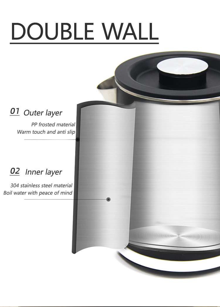 Electrodomésticos nuevos diseño de diseño eléctrico de fábrica Borosilicate Glass Tea Té Glass Glass Hervidor de té para té alto
