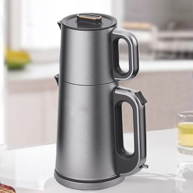 Tetera eléctrica de acero inoxidable, máquina de té con temperatura ajustable, Base giratoria de 360 ​​grados, tetera eléctrica