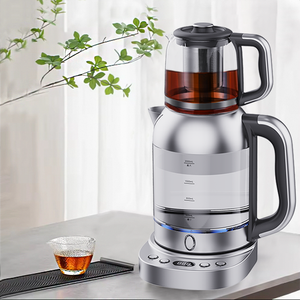 Tetera eléctrica de cristal eléctrica del doble del cuerpo de cristal de la cocina del hotel de las calderas 2.0L con control de temperatura 