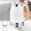 YUEKON Aparatos de cocina Tetera eléctrica de acero inoxidable de doble pared de 2 l Hervidor eléctrico con base de 360 ​​grados 