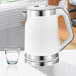YUEKON Aparatos de cocina Tetera eléctrica de acero inoxidable de doble pared de 2 l Hervidor eléctrico con base de 360 ​​grados 