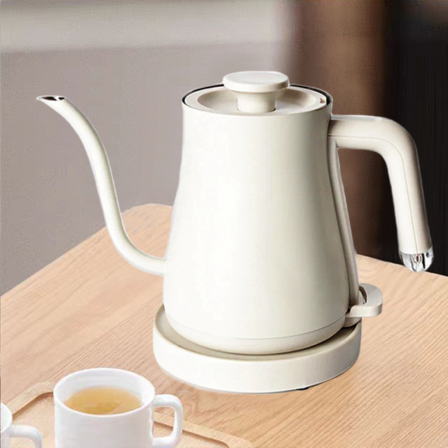 Mejor Vendedor Hervidor eléctrico de acero inoxidable 304, hervidor de té eléctrico de 800ml, cafetera eléctrica, agua caliente para verter sobre hervidor con cuello de cisne