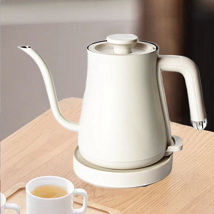 Cafetera de acero inoxidable de 600ml para café expreso, hervidor de café eléctrico con cuello de cisne