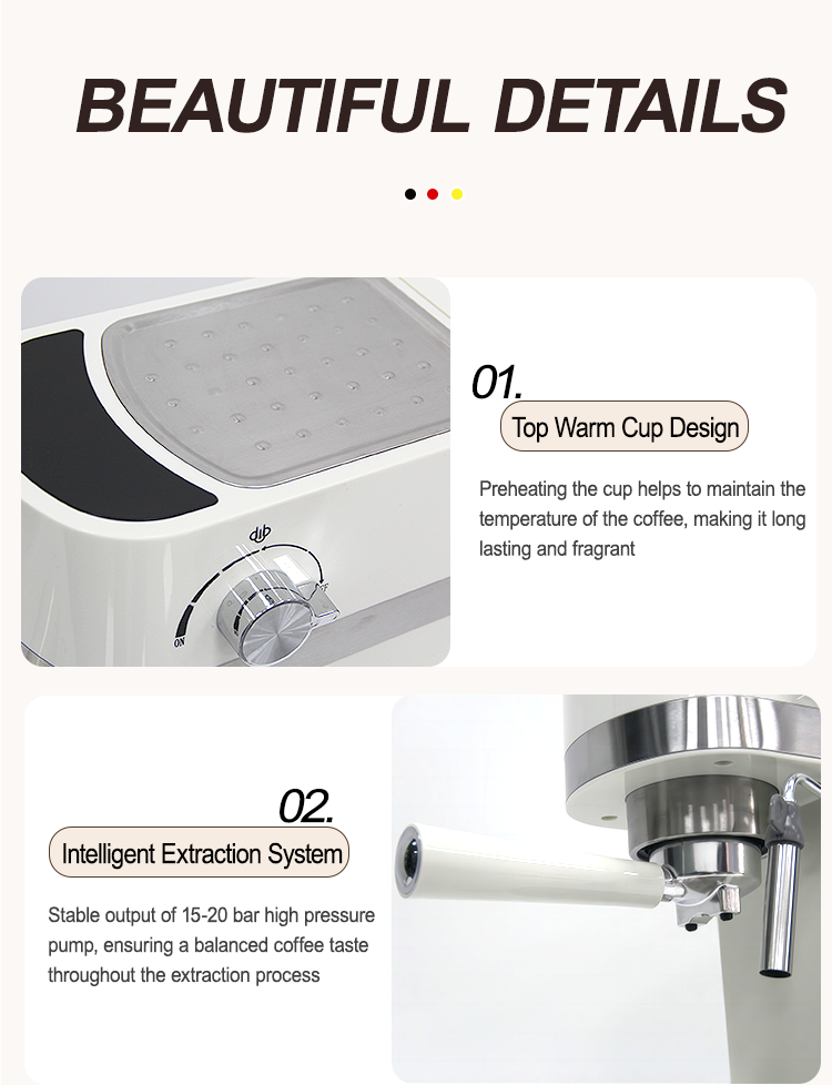 Cafetera semiautomática automática para el hogar, máquina de café expreso profesional, capuchino, 20 Bar, comercial, 2 en 1