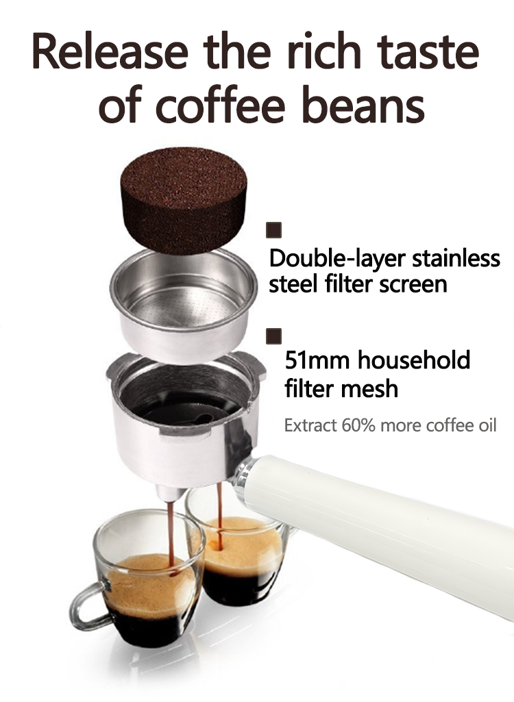 Proveedor de máquinas de café, Cafetera automática de 20 bares, Cafetera doméstica, Cafetera Italiana 2 en 1, Máquina de café expreso