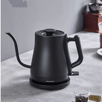 Cafetera eléctrica de pavo YUEKON de 1,0 l, cafetera Interior de acero inoxidable de Metal para goteo manual, tetera con cuello de cisne