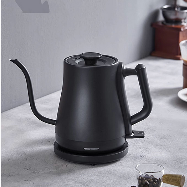 Cafetera eléctrica de pavo YUEKON de 1,0 l, cafetera Interior de acero inoxidable de Metal para goteo manual, tetera con cuello de cisne