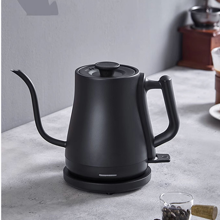 Cafetera eléctrica de pavo YUEKON de 1,0 l, cafetera Interior de acero inoxidable de Metal para goteo manual, tetera con cuello de cisne