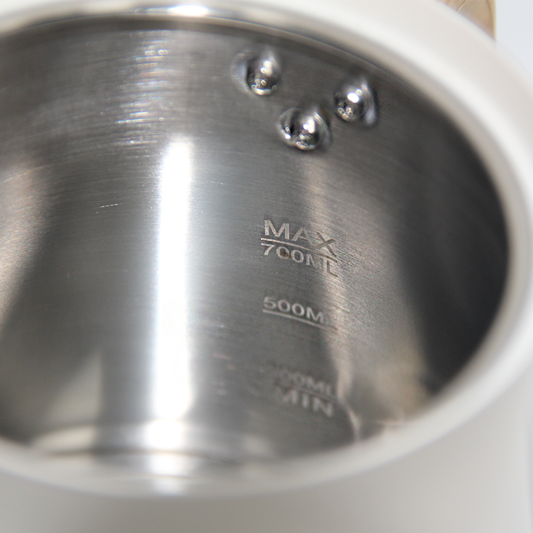Cafetera eléctrica con Control de temperatura Variable de 0,7l, tetera blanca para preparar café, tetera para café inoxidable