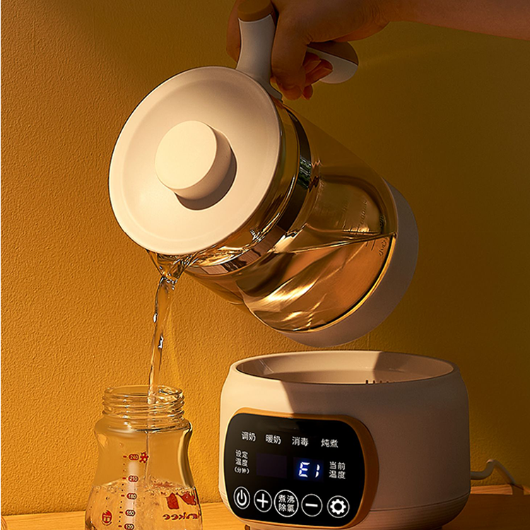 Hervidor de té caliente de alta calidad, 1,3l, termostato, modulador, fórmula, calentador de leche, Hervidor eléctrico de vidrio