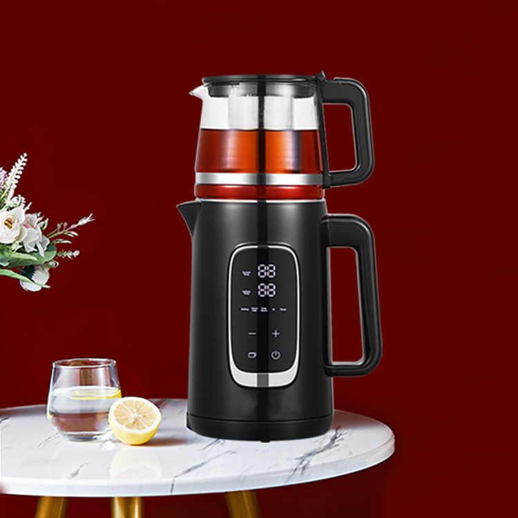 Gran oferta 2,6l 2 en 1 teteras eléctricas hervidor Digital bandeja turca con Control de temperatura
