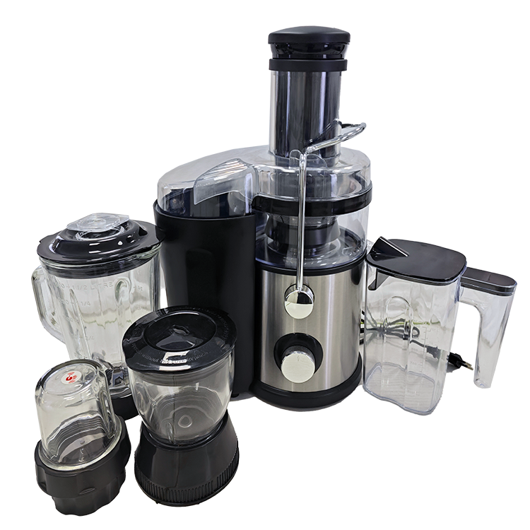 Exprimidor doméstico, máquina de jugo multifuncional de separación de acero inoxidable, máquina de jugo con reglas europeas para Reino Unido y EE. UU.