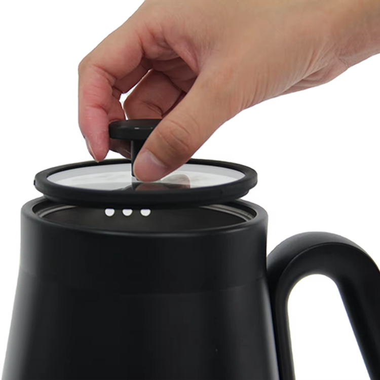 Hervidor eléctrico inteligente Digital negro de 1350W para café, té, Control de temperatura, Hervidor eléctrico con cuello de cisne