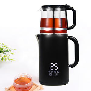 Nuevo aparato de cocina, tetera eléctrica, tetera de acero inoxidable de 1,7 l, Samovar eléctrico con Set de Tetera de vidrio