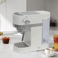 Cafetera semiautomática automática para el hogar, máquina de café expreso profesional, capuchino, 20 Bar, comercial, 2 en 1