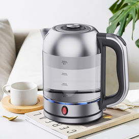 Electrodomésticos Cocina Hogar Hervir agua Tetera de vidrio 2.0l Hervidor eléctrico inalámbrico portátil Máquina para hacer té de vidrio 