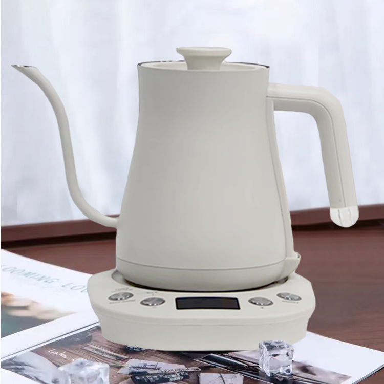 Tetera con revestimiento de acero inoxidable 304 para té y café, tetera con cuello de cisne, apagado automático, surtidor largo, hervidor de café con Control de temperatura 