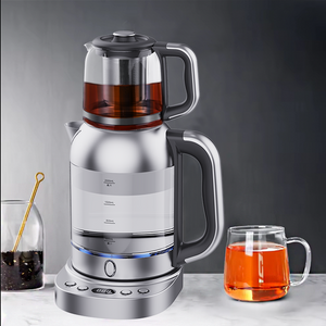 Nuevo diseño, tetera de cristal de 2,0 L, tetera eléctrica de cristal Samovar, tetera turca para cocina casera