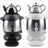 Tetera de cerámica de 1500w y 1L + tetera turca de acero inoxidable de 4 litros, tetera eléctrica Samovar rusa con perilla de Control de temperatura