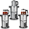 Electrodomésticos Hervidor eléctrico de acero inoxidable de doble capa, tetera automática, tetera Samovar persa 2 en 1, Samovar plateado