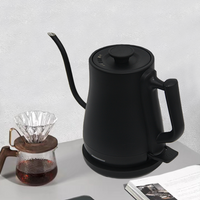 Hervidor eléctrico de té con cuello de cisne, tetera de goteo de acero inoxidable con flujo Vertical de 90 grados para el hogar, para café
