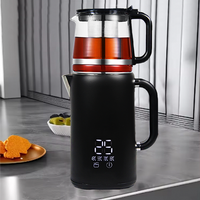 Nuevo diseño 1,7+1.1l cafetera con filtro hervidor eléctrico de acero inoxidable turco Samovar para té
