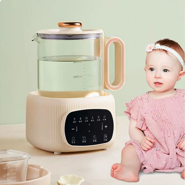 Calentador de biberones con diseño de capacidad de 1,3 L, máquina moduladora de leche, mezclador de leche 3 en 1 y hervidor con función de eliminación de cloro