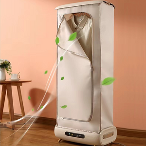 Secador de ropa plegable, totalmente automático, portátil, desinfección UV, desodorización a vapor, planchado colgante