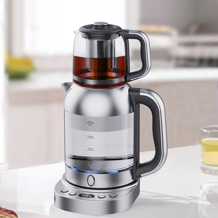 Hervidor de cristal eléctrico de ebullición rápida 2.0l del fabricante de té de 1850w Digitaces del poder más elevado con control de temperatura