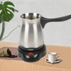 Cafetera árabe turca de Color plateado, cafetera Espresso Mocha de 0,5 l, hervidor de café pequeño de acero inoxidable con mango