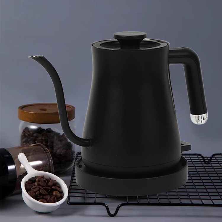 Cafetera de acero inoxidable de 600ml para café expreso, hervidor de café eléctrico con cuello de cisne
