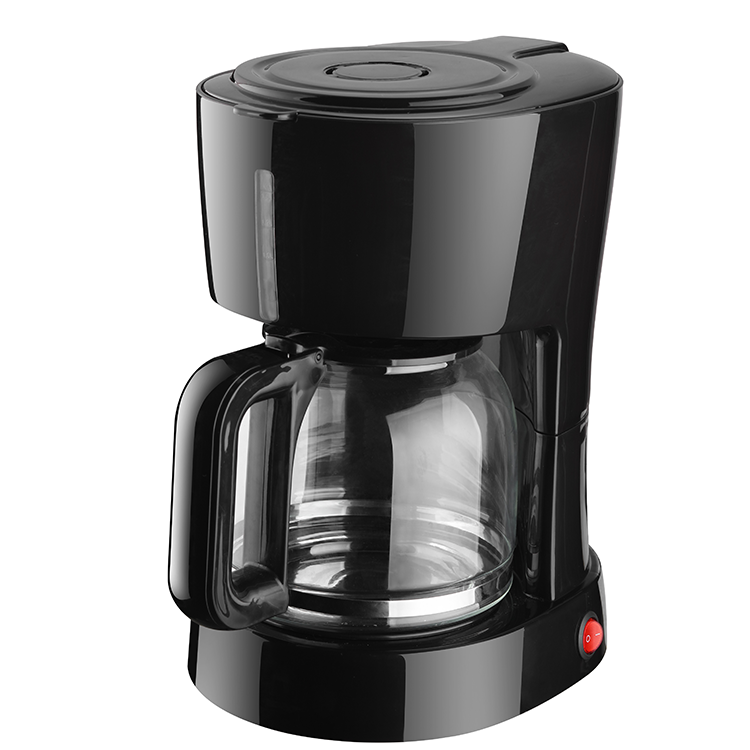 650W Apagado automático 1.5L 5-10 taza Cafetera espresso eléctrica por goteo Negro