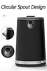 Yuekon 1.5L+1.1L Cerneras electrónicas de vidrio Hervidor de vidrio y tetera 2 pulgadas fabricante de té de doble capa con control de temperatura