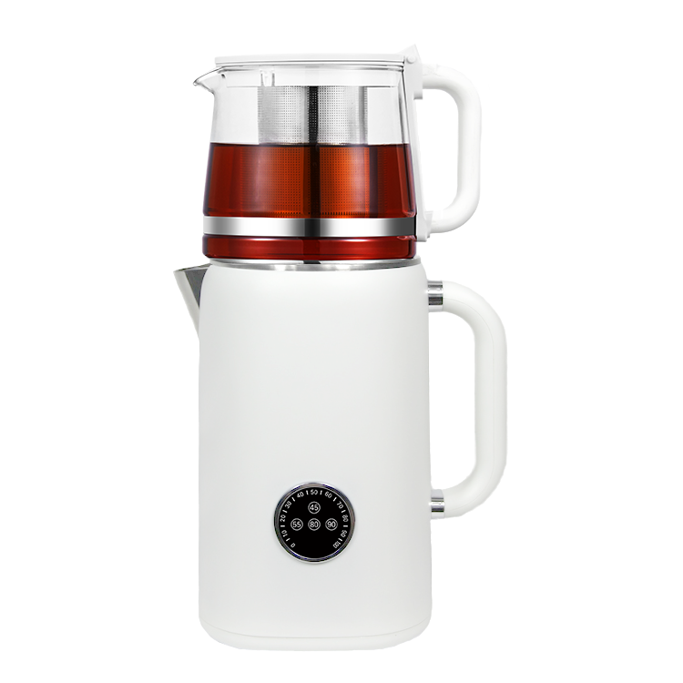Gran oferta, hervidor eléctrico de acero inoxidable 1,7/2,8l, tetera Samovar doble turca, hervidor de agua con juego de tetera de 1,1l